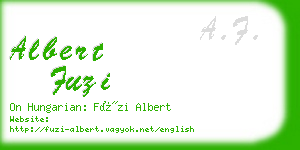 albert fuzi business card